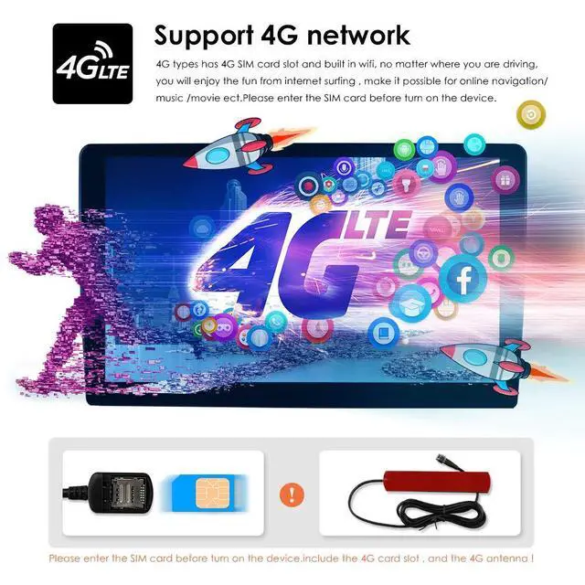 Alt view image 7 of 7 - Android 13 Stereo Radio for Toyota RAV4 (2013-2018) 9 inch Head Unit Octa Core 4G+64G Built-in Wireless Carplay/Android Auto/DSP/4G/WiFi/Bluetooth Free Camera