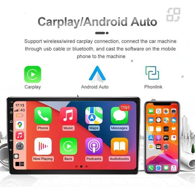 Alt view image 6 of 7 - Android 13 Stereo Radio for Toyota RAV4 (2013-2018) 9 inch Head Unit Octa Core 4G+64G Built-in Wireless Carplay/Android Auto/DSP/4G/WiFi/Bluetooth Free Camera