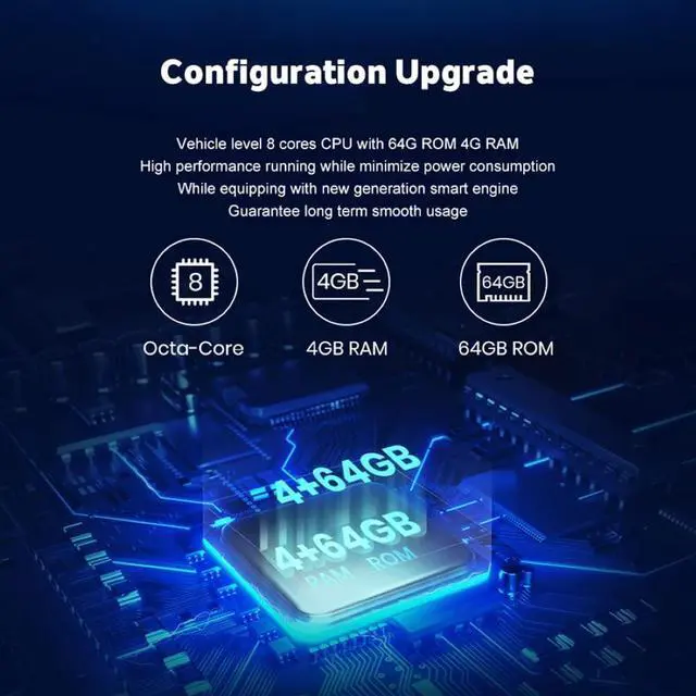 Alt view image 4 of 7 - Android 13 Stereo Radio for Toyota RAV4 (2013-2018) 9 inch Head Unit Octa Core 4G+64G Built-in Wireless Carplay/Android Auto/DSP/4G/WiFi/Bluetooth Free Camera