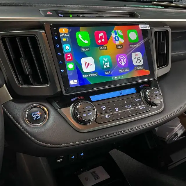 Alt view image 3 of 7 - Android 13 Stereo Radio for Toyota RAV4 (2013-2018) 9 inch Head Unit Octa Core 4G+64G Built-in Wireless Carplay/Android Auto/DSP/4G/WiFi/Bluetooth Free Camera