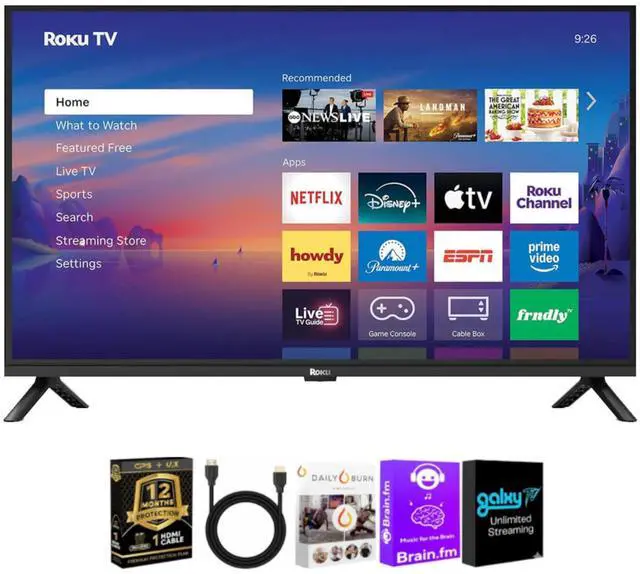 Main image of 32" Select Series 1080p FHD LED Smart TV Bundle with HDMI Cable | 1080p Full HD LED display, OS, Wi-Fi, 12-Month CPS Plan & Streaming Bundle