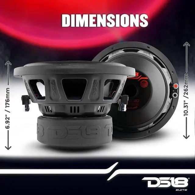 Alt view image 3 of 7 - ZR10.2D Elite-Z 10" Car Audio Subwoofer 1400W Watts Dual Voice Coil 2-Ohm DVC 2+2 Ohm (1 Speaker),Black