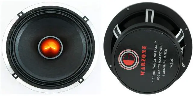 Alt view image 2 of 7 - 4X WZL6 6.5-Inch Car Audio Coaxial Speaker Midrange Bullet Loud Speaker 800Watts Peak Power 4 ohm Impedance Per Voice Coil with High Energy Magnet Composition