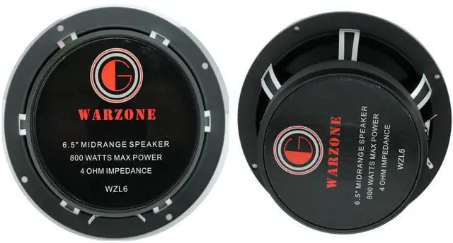Alt view image 3 of 7 - 4X WZL6 6.5-Inch Car Audio Coaxial Speaker Midrange Bullet Loud Speaker 800Watts Peak Power 4 ohm Impedance Per Voice Coil with High Energy Magnet Composition