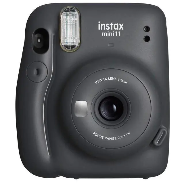 Alt view image 2 of 6 - Instax Mini 11 Instant Film Camera, Charcoal Gray - with Slinger Accessory Kit Charcoal Gray, 2X Fuji instax Mini I nstant Daylight Film Twin Pack, 20 Exposures