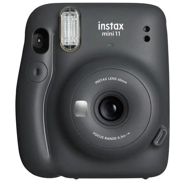 Alt view image 6 of 6 - Instax Mini 11 Instant Film Camera, Charcoal Gray - with Slinger Accessory Kit Charcoal Gray, 2X Fuji instax Mini I nstant Daylight Film Twin Pack, 20 Exposures