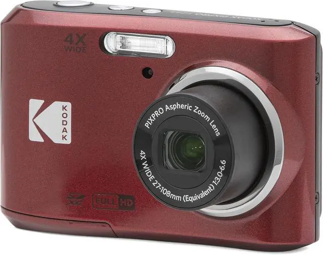 Alt view image 2 of 7 - PIXPRO FZ45 Friendly Zoom 16MP Full HD Digital Camera, Bundle with 32GB Memory Card and Camera Bag, Flexible Tripod, and Card Reader (Red)