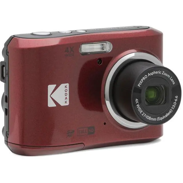 Alt view image 4 of 7 - PIXPRO FZ45 Friendly Zoom 16MP Full HD Digital Camera, Bundle with 32GB Memory Card and Camera Bag, Flexible Tripod, and Card Reader (Red)