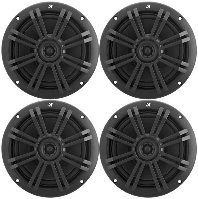 Main image of Black OEM Replacement Marine 6.5" 4-Ohm Coaxial Speaker Bundle - 4 Speakers