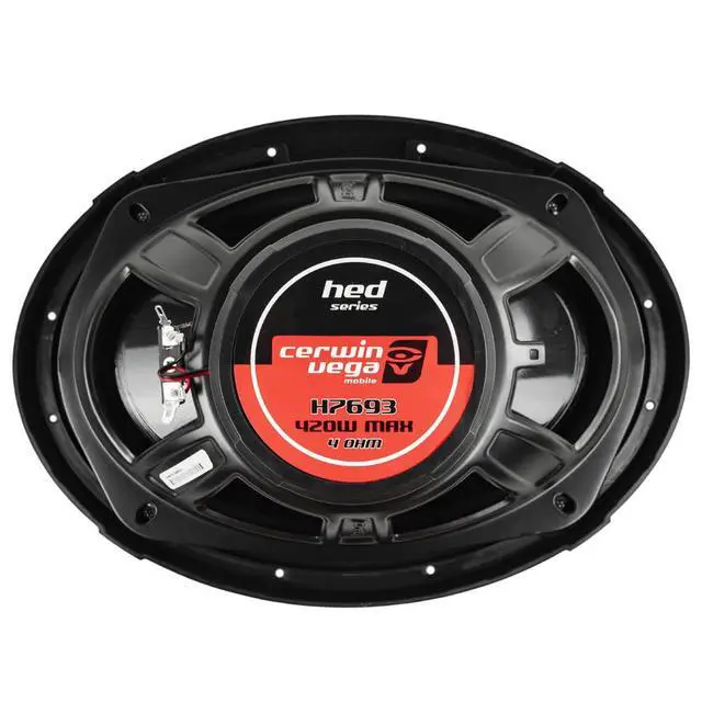 Alt view image 3 of 5 - Cerwin Vega H7693 6" x 9" 3 Way Coaxial Car Speakers 4 Ohm 420 Watts Max 4 Pack