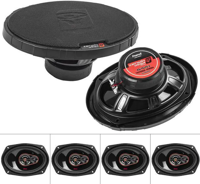 Main image of Cerwin Vega H7693 6" x 9" 3 Way Coaxial Car Speakers 4 Ohm 420 Watts Max 4 Pack