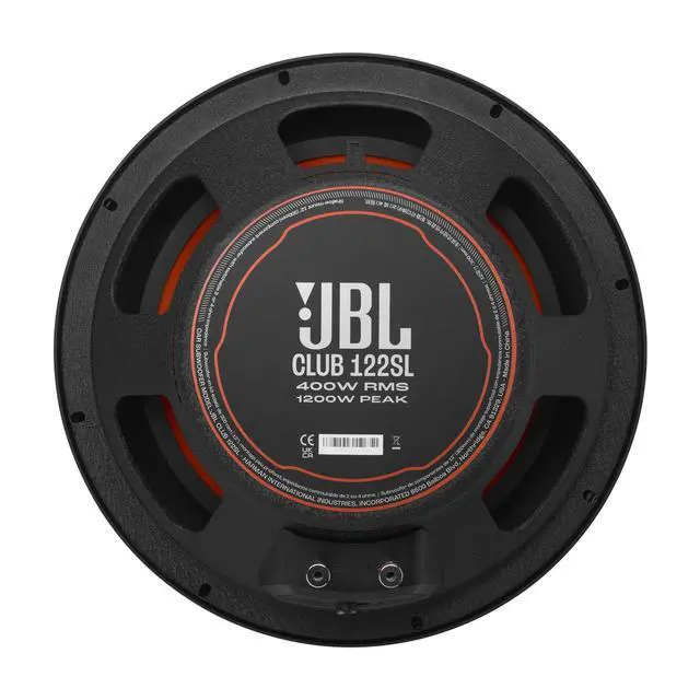 Alt view image 3 of 6 - Club 122SL - 12 Shallow Mount subwoofer w/SSI (Selectable Smart Impedance) Switch from 2 to 4 ohm, 400W RMS, 1200W Peak, Sensitivity (1W/1m): 84dB, Frequency Response (-6dB): 30Hz 500Hz