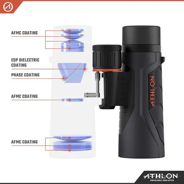 Alt view image 5 of 6 - 8x42 Argos G2 HD Black Binoculars with Eye Relief for Adults and Kids, High-Powered Binoculars for Hunting, Birdwatching, and More