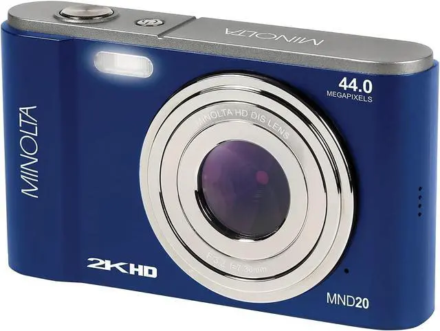 Alt view image 5 of 6 - MND20 44 MP / 2.7K Quad HD Digital Camera (Blue) + 32GB Memory Card + 12 inch Flexible Tripod + Memory Card Wallet + USB Card Reader, SD/microSD + More