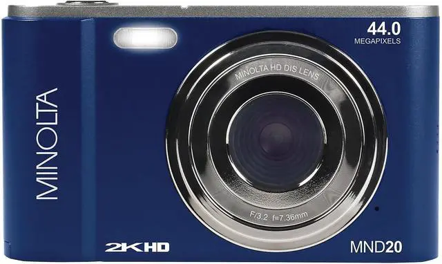 Alt view image 2 of 6 - MND20 44 MP / 2.7K Quad HD Digital Camera (Blue) + 32GB Memory Card + 12 inch Flexible Tripod + Memory Card Wallet + USB Card Reader, SD/microSD + More