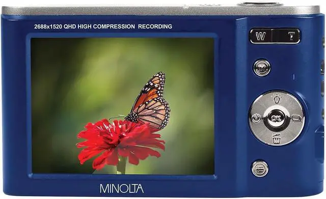 Alt view image 4 of 6 - MND20 44 MP / 2.7K Quad HD Digital Camera (Blue) + 32GB Memory Card + 12 inch Flexible Tripod + Memory Card Wallet + USB Card Reader, SD/microSD + More