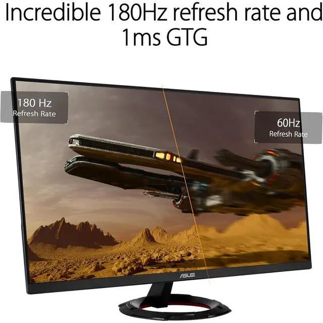 Alt view image 2 of 6 - TUF Gaming 27" 1080P FHD IPS Monitor with 1ms Response Time (VG279Q3R) | 180Hz, Anti Glare, Flicker Free, VESA Mount, Built-in Speakers, Displayport, HDMI & Dockztorm USB Port Expander, Black