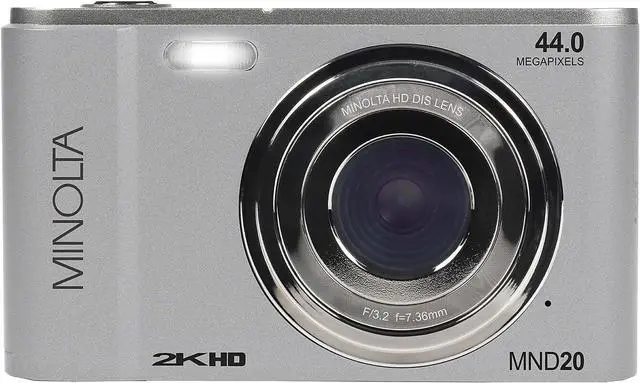 Alt view image 2 of 6 - MND20 44 MP / 2.7K Quad HD Digital Camera (Silver) + 32GB Memory Card + 12 inch Flexible Tripod + Memory Card Wallet + USB Card Reader, SD/microSD + More