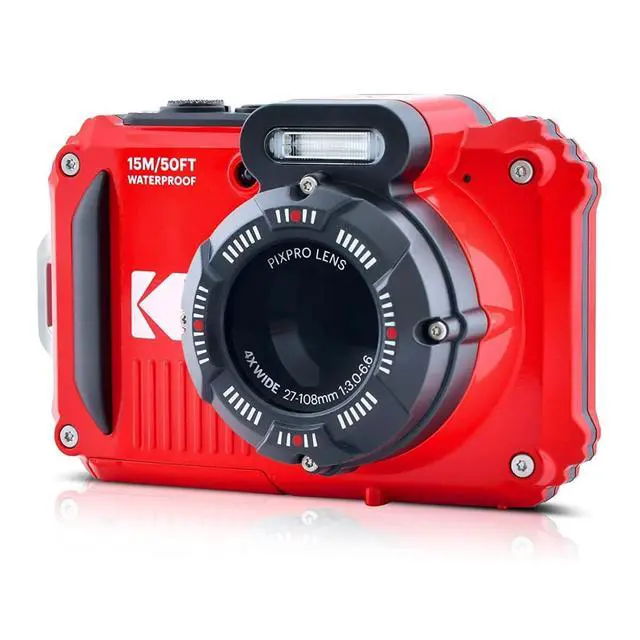 Alt view image 6 of 7 - PIXPRO WPZ2 Rugged Waterproof 16MP Digital Camera Bundle (Red) | 4X Optical Zoom, 32GB microSDHC Card with Adapter, (2 items)