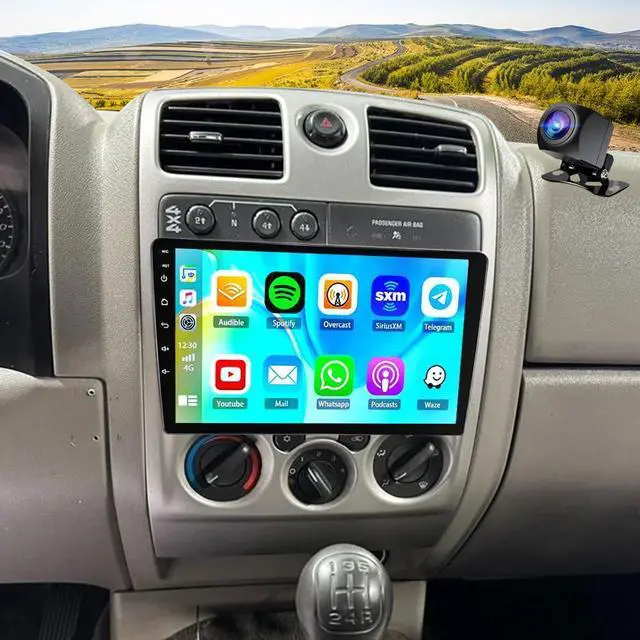 Main image of 4G+64G Car Stereo for Chevy Colorado 2009-2012 with Carplay Android Auto | for 019-12 Colorado Radio w/10.1 Inch HD Touch Screen Bluetooth EQ GPS Navi WiFi DSP Mirror Link SWC Backup Camera Mic