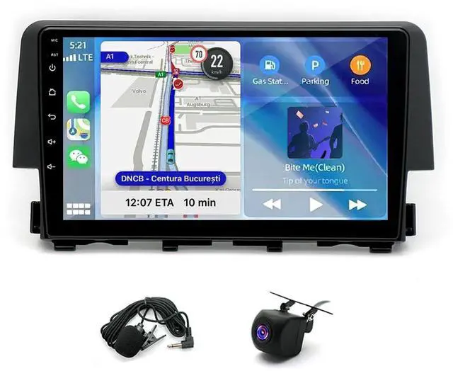 Alt view image 4 of 6 - 4+64G Android 13 Car Radio for Honda Civic 2016-2020, 9 Inch Touch Screen Radio for Honda Civic Head Unit 2016 2017 2018 2019 2020 with Wireless Carplay Android Auto Bluetooth GPS AHD Backup Camera