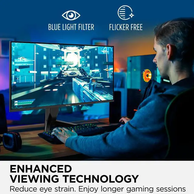 Alt view image 4 of 5 - VX3418-2K 34 Inch 1440p Ultrawide Gaming Monitor, 165Hz and 1ms for Smooth Gameplay, FreeSync Premium and Eye Care Technology, HDMI, and DisplayPort Inputs