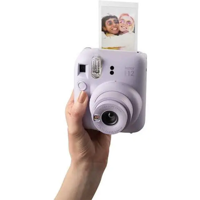 Alt view image 2 of 6 - Instax Mini 12 Instant Camera Pastel Blue with Film Value Pack (40 Sheets) + Accessories Including Galaxy Carrying Case Strap, Photo Album, Stickers (Purple)