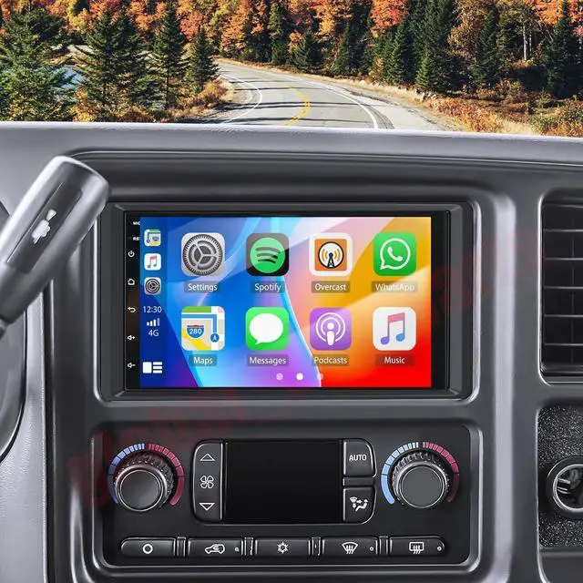 Main image of Double Din Car Stereo for Cadillac Escalade 2003-2006 with Wireless CarPlay and Android Auto, 7 Inch HD Touchscreen Android 14 Car Radio Support Bluetooth WiFi GPS SWC FM RDS Mirror Link Backup Camera