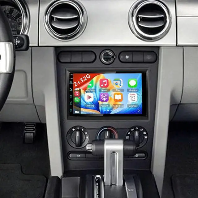 Main image of Android 13 Car Stereo Radio for Ford Mustang 2005-2009 W/Wireless CarPlay | with Wireless CarPlay & Android Auto, 7" Touch Carplay Screen for Car, Bluetooth/WiFi/GPS/FM/RDS/SWC/Backup Camera/Mic 2+32G