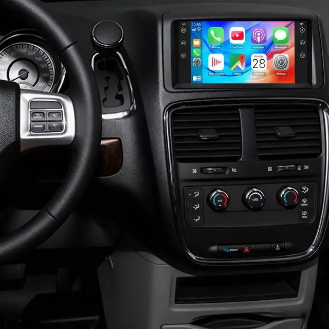 Main image of Double Din Car Radio Stereo Upgrade for 2012-2015 Ram C/V Cargo Van Android 14 w/Wireless Carplay Android Auto 7" Touch Screen GPS Navi Head Unit Radio Receiver Bluetooth WiFi BT DSP SWC+Backup Camera