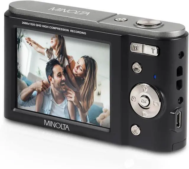 Alt view image 4 of 6 - MND20 44 MP / 2.7K Quad HD Digital Camera (Black) + 32GB Memory Card + 12 inch Flexible Tripod + Memory Card Wallet + USB Card Reader, SD/microSD + More