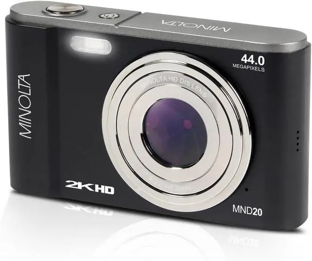 Alt view image 3 of 6 - MND20 44 MP / 2.7K Quad HD Digital Camera (Black) + 32GB Memory Card + 12 inch Flexible Tripod + Memory Card Wallet + USB Card Reader, SD/microSD + More