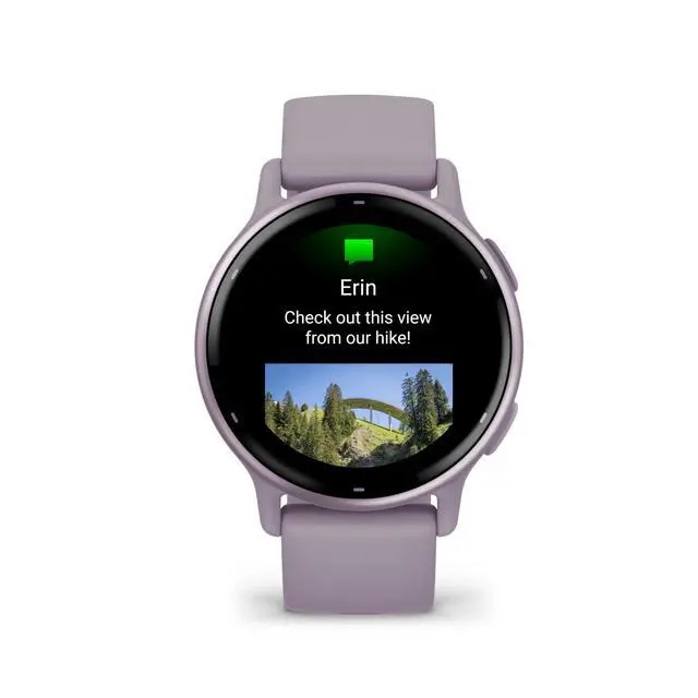 Alt view image 3 of 7 - Vivoactive 5 Fitness Tracker Smart Watch for Women (Orchid) Bundle | For Running, Training & Health | 1.2" AMOLED Touchscreen Display | 11-Day Battery | Fitness Tracking