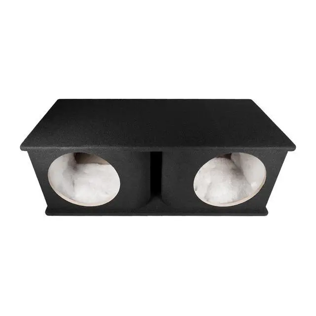 Alt view image 6 of 7 - QPower Dual 12" Horn-Ported Car Audio Subwoofer Box, 5/8" MDF, Black Carpet | 2.0 Cu Ft per Sub Vented Design for Vehicle Stereo and Deep Bass Sound Systems