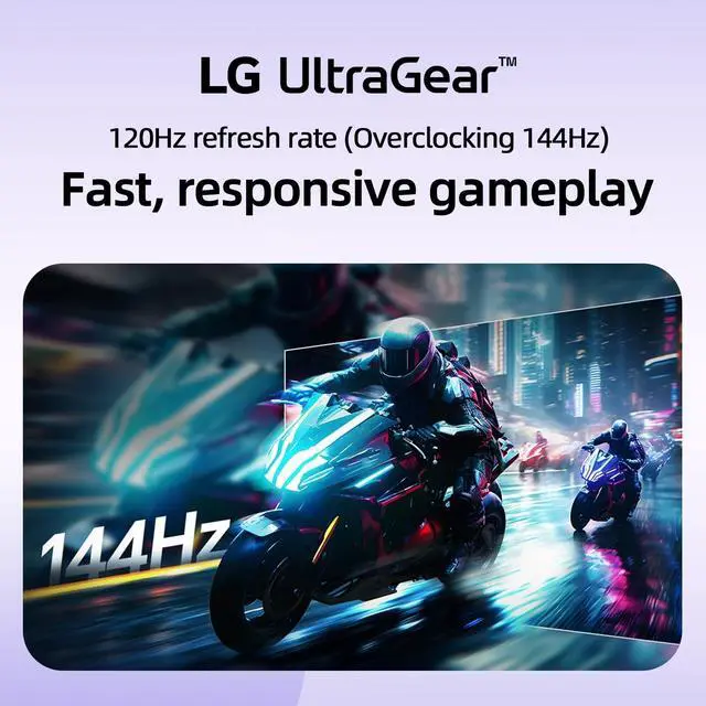 Alt view image 6 of 7 - 24" Ultragear FHD Gaming Monitor, IPS Display, 144Hz Refresh Rate, 1ms MBR, HDR10, 99% sRGB, NVIDIA G-SYNC Compatible, AMD FreeSync, HDMI, DisplayPort, VESA Mountable, Ultra-Slim Bezel, Tilt, Black