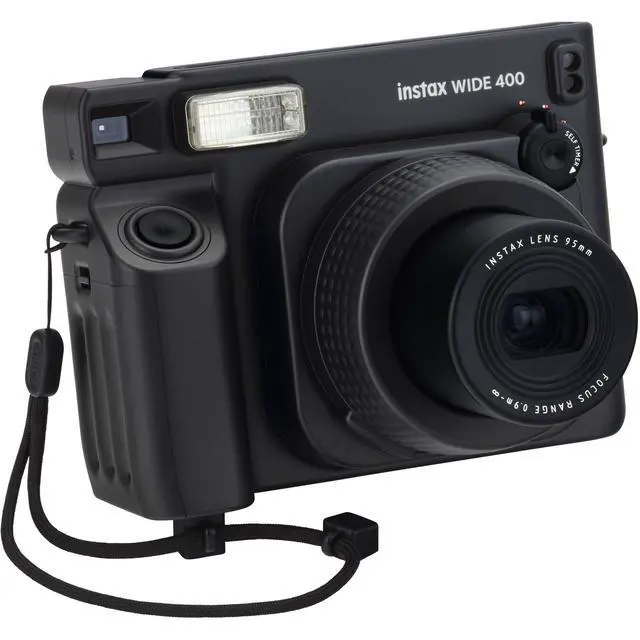 Alt view image 2 of 7 - INSTAX Wide 400 Instant Camera (Black) Case Bundle | For Parties, Events & Instant Photos | Includes Cleaning Cloth