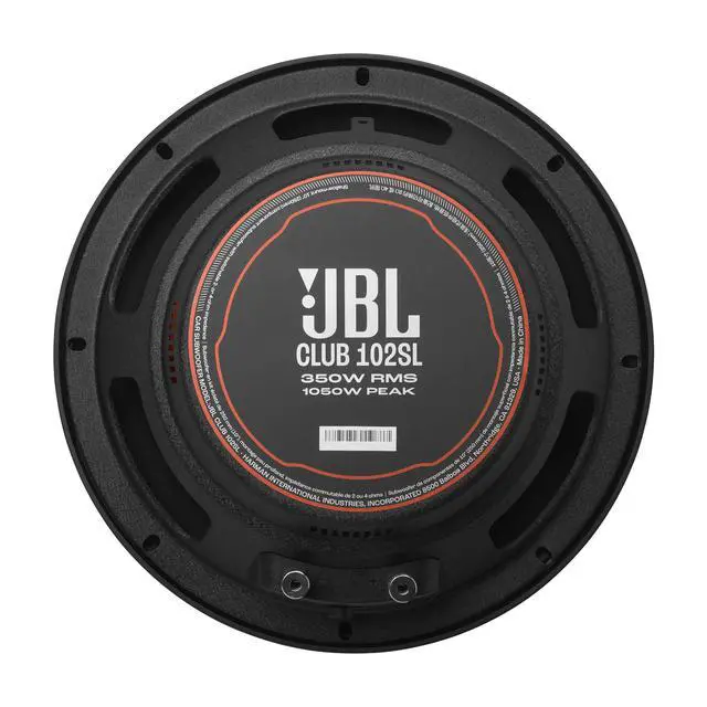 Alt view image 3 of 6 - Club 102SL - 10 Shallow Mount subwoofer w/SSI (Selectable Smart Impedance) Switch from 2 to 4 ohm, 350W RMS, 1050W Peak, Sensitivity (1W/1m): 81dB, Frequency Response (-6dB): 35Hz 500Hz