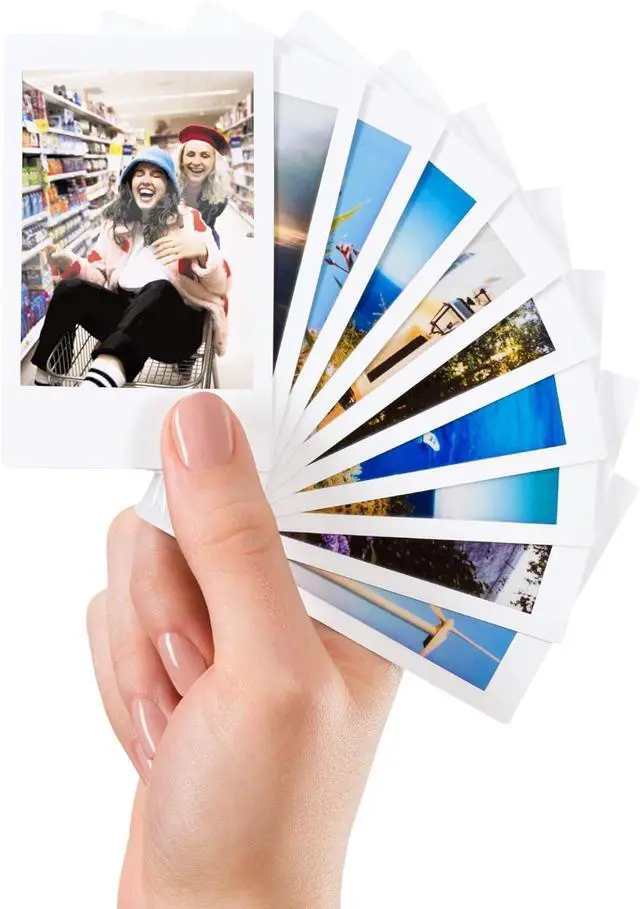 Alt view image 7 of 7 - Instax Mini 13 Instant Film Camera (Frost Blue) with 80 Sheets Instax Mini Instant Film
