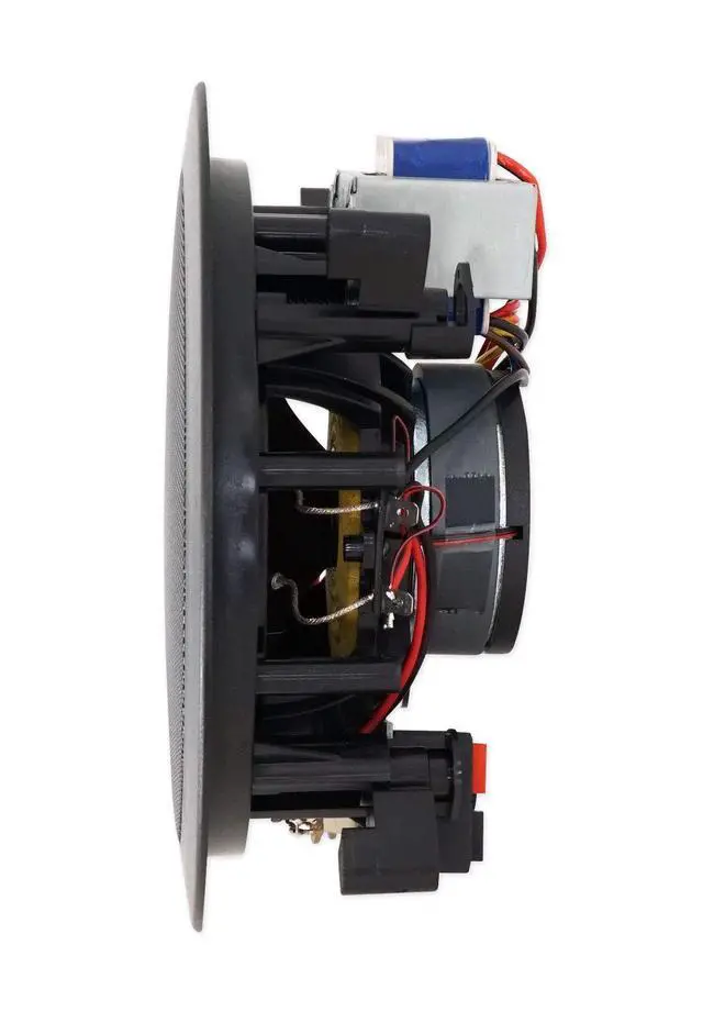 Alt view image 7 of 7 - CC525T Black 5.25" 40W RMS Commercial Ceiling Speakers, 4-Pack | 70V, Adjustable Tap 2.5W-20W, 2-Way, 8 Ohm Compatible, Swivel Tweeter, Paintable Grills, In-Ceiling, For Restaurants