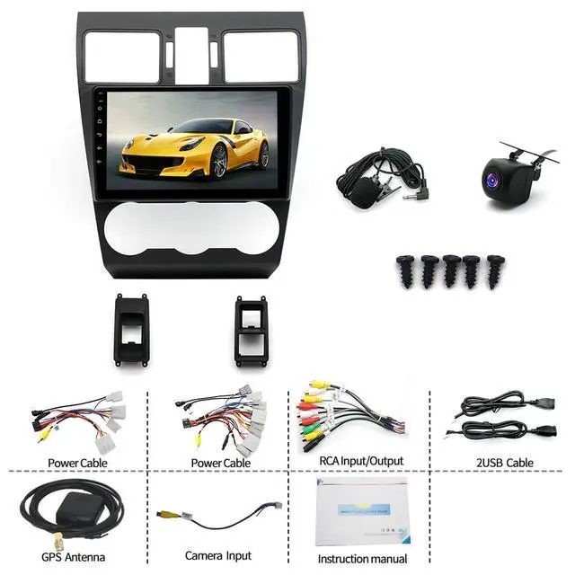 Alt view image 3 of 6 - 4+64G Android 13 Car Stereo Radio for Subaru Forester Impreza WRX XV 2015-2018, 9 inch Touch Screen Stereo with Wireless Carplay Android Auto Car Radio Bluetooth Stereo WiFi AHD Backup Camera SWC