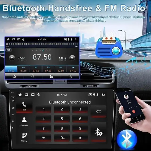 Alt view image 6 of 6 - 4+64G Android 13 Car Stereo Radio for Subaru Forester Impreza WRX XV 2015-2018, 9 inch Touch Screen Stereo with Wireless Carplay Android Auto Car Radio Bluetooth Stereo WiFi AHD Backup Camera SWC