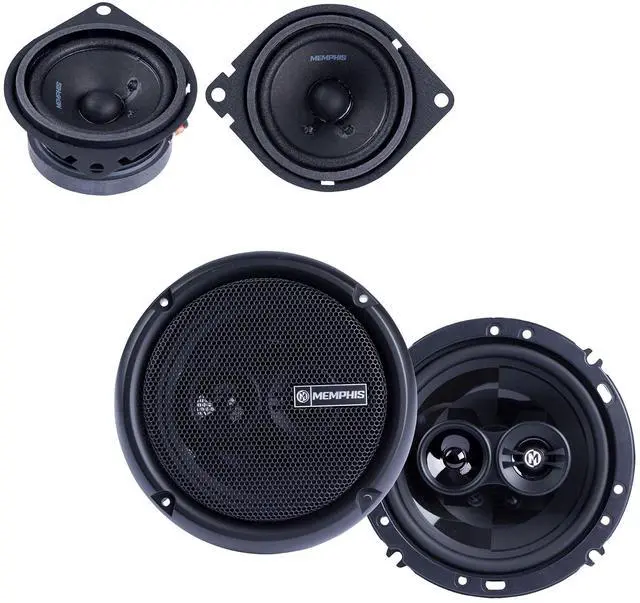 Main image of 1 Pair PRX27 2.75" Coaxial Speakers and 1 Pair PRX603 6.5" 3-Way Coaxial Power Reference Series Speakers