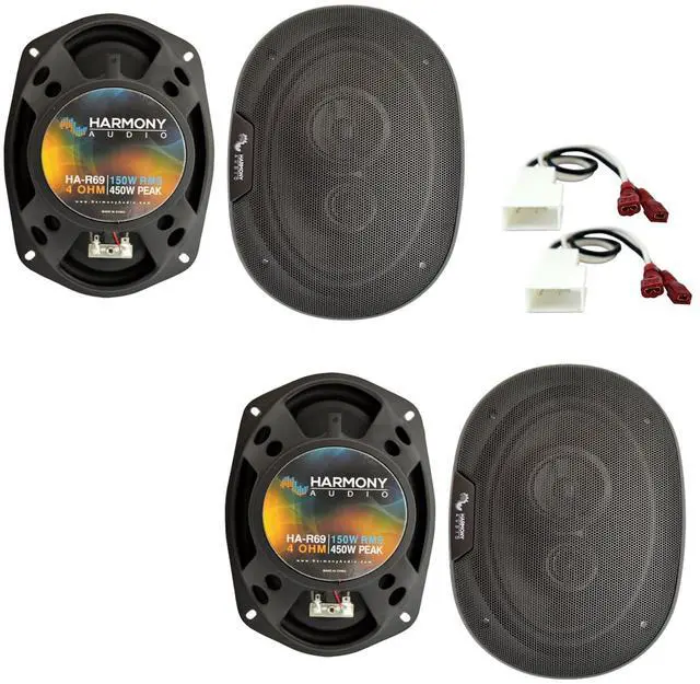Main image of Front and Rear Speaker Replacement Fits Jeep Renegade 2015-2020 Harmony R69 | Complete 6x9 upgrade kit with harnesses, plug-in pairs, full-range sound boost, simple install