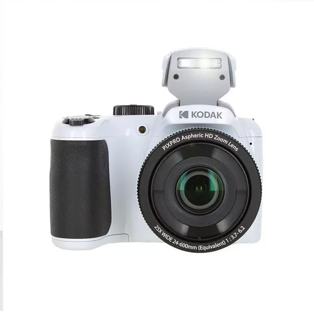 Alt view image 2 of 6 - Pixpro AZ255 Digital Camera in White (AZ255WH) Bundle Including: 128 GB Memory Card, Rechargeable Batteries, Case, Flexible Tripod, Neck Strap, Lens Caps, Full Cleaning Kit, More Accessories