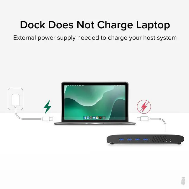 Alt view image 5 of 7 - Universal Laptop Docking Station, 4K Dual Monitor, DisplayPort or HDMI, Windows Mac or ChromeOS Laptops, USB-C or USB 3.0, Adds 2 Displays, Ethernet, Audio, 6 USB Ports