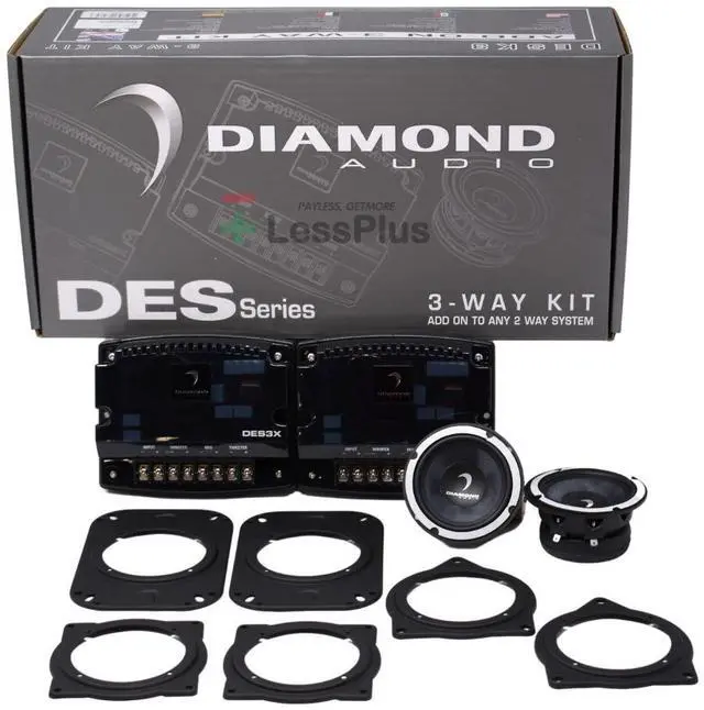 Main image of Diamond Audio DESK3 Diamond Elite Series 3.5" 25W RMS 3-Way Add-On Component Car Speaker System Kit