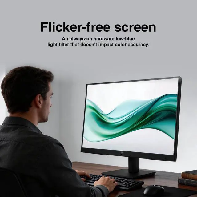 Alt view image 4 of 6 - 24" FHD VA Monitor with Anti-Glare, Flicker Free, VESA Mount (100x100mm) | 5 ms Response Time, HDMI, VGA & Dockztorm USB Port Expander, Black Color (2026 Latest Model)