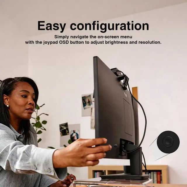 Alt view image 5 of 6 - 24" FHD VA Monitor with Anti-Glare, Flicker Free, VESA Mount (100x100mm) | 5 ms Response Time, HDMI, VGA & Dockztorm USB Port Expander, Black Color (2026 Latest Model)