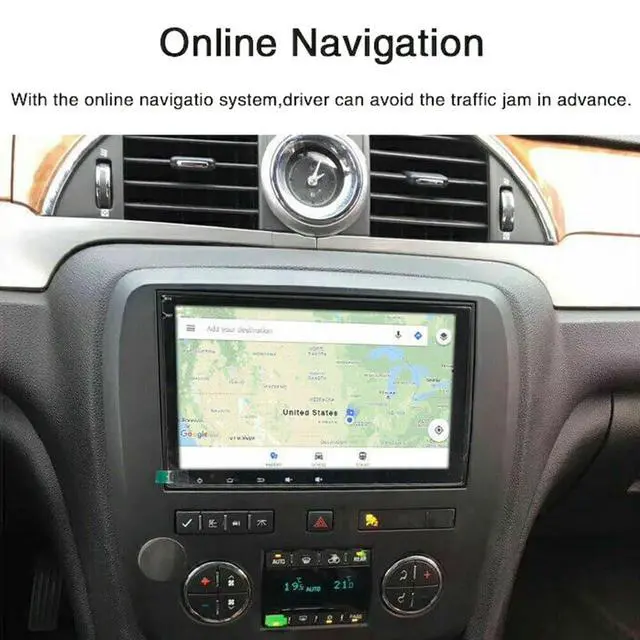Alt view image 7 of 7 - 8" Car Stereo for Buick Lucerne 2006-2011, Wireless CarPlay & Android Auto | 2+32GB GPS Navigation, Touchscreen Radio Upgrade, WiFi, Bluetooth, FM, SWC