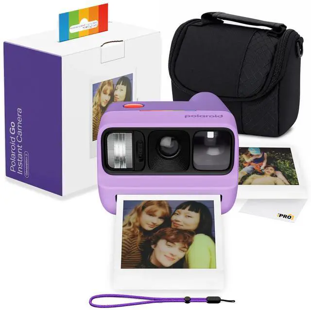 Main image of Go Generation 3 Instant Film Purple Camera Bundle | Compact Instant Camera for Travel, Selfies & Parties, Compatible with Go Film, USB-C Rechargeable